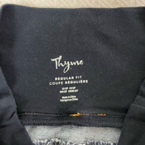 Thyme Regular Fit Women’s Small Maternity Blue Jeans Stretch Pregnancy Straight - Picture 8 of 10